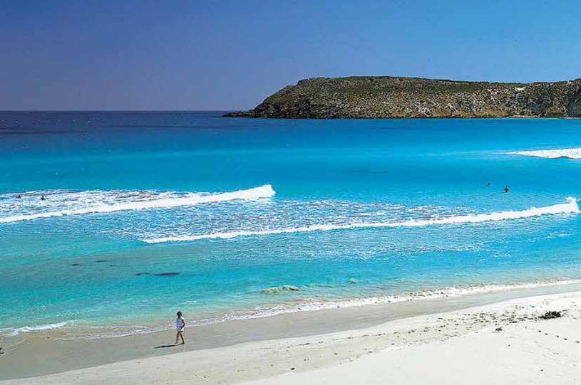 Beach with Blue Water